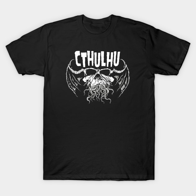 Cthulhu Punk (Black Print) T-Shirt by Miskatonic Designs